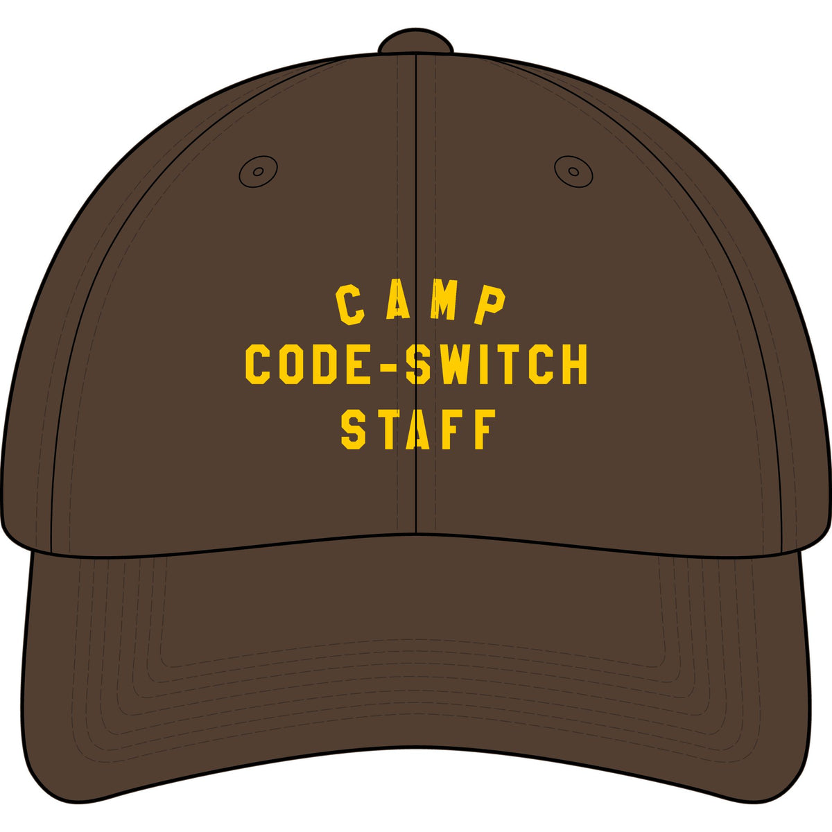 Camp Code-Switch Staff Cap, Corduroy Flat-Peak, Olive Brown