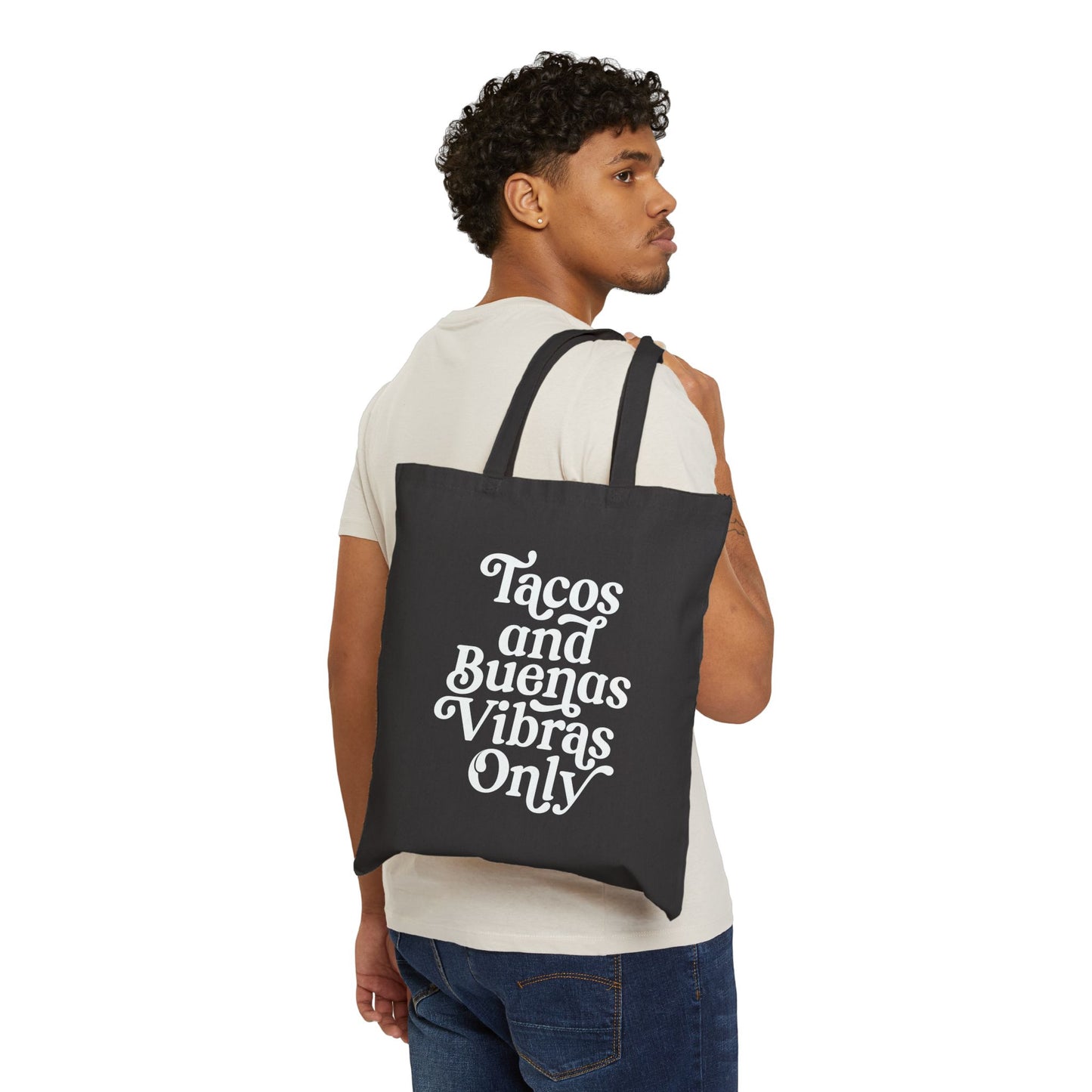 Tacos & Buenas Vibras Only - Minimalist Script Tote
