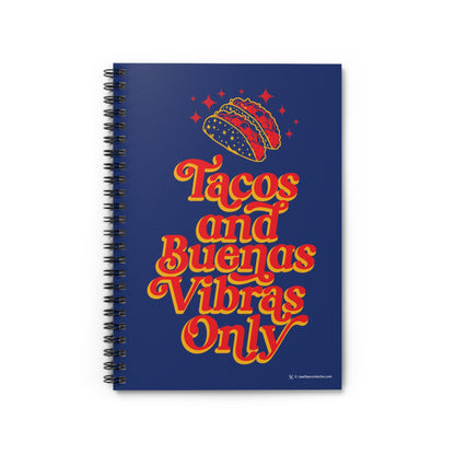 Tacos & Buenas Vibras Only Notebook - Retro Diner Edition