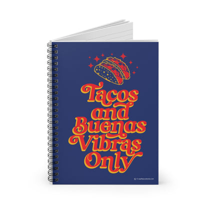 Tacos & Buenas Vibras Only Notebook - Retro Diner Edition