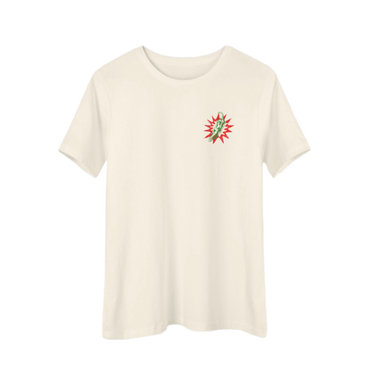 Caliente and Picante Vibes, Woman's Tee, Natural