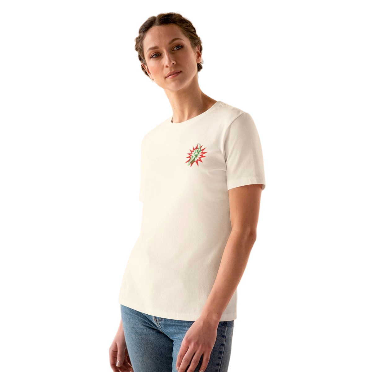 Caliente and Picante Vibes, Woman's Tee, Natural