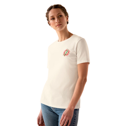 Caliente and Picante Vibes, Woman's Tee, Natural