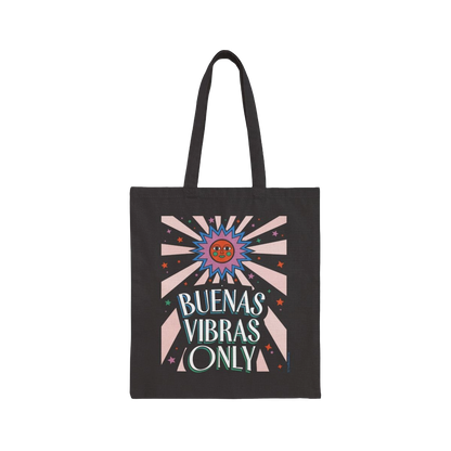 Buenas Vibras Only Radiant Energy Canvas , Black