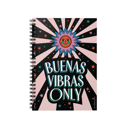 Buenas Vibras Only - Happy Sun Illustration Notebook