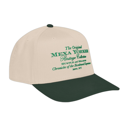 The Original Mexa Yorker Cap, Natural and Forest Green