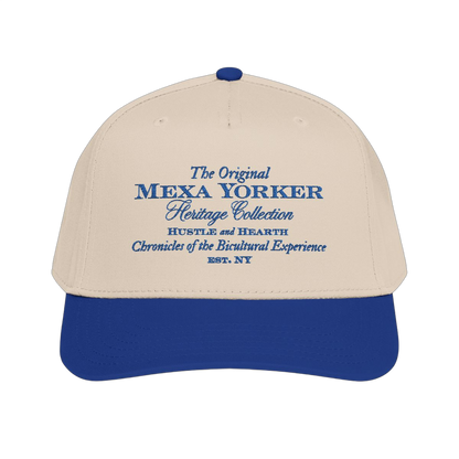 The Original Mexa Yorker Cap, Natural and Royal Blue
