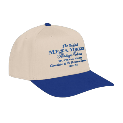 The Original Mexa Yorker Cap, Natural and Royal Blue