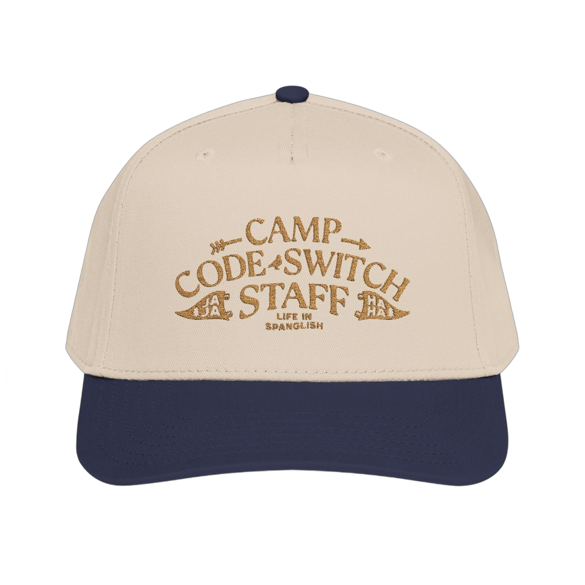 Camp Code-Switch Staff Cap, Natural and Navy