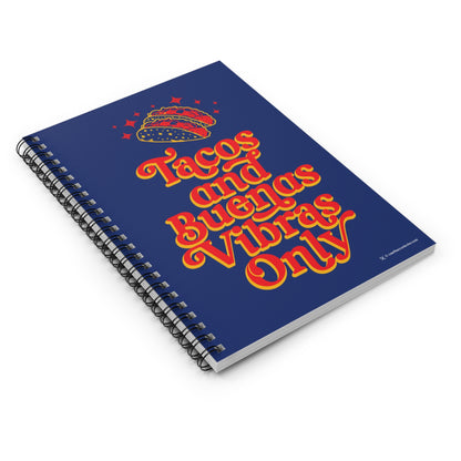 Tacos & Buenas Vibras Only Notebook - Retro Diner Edition