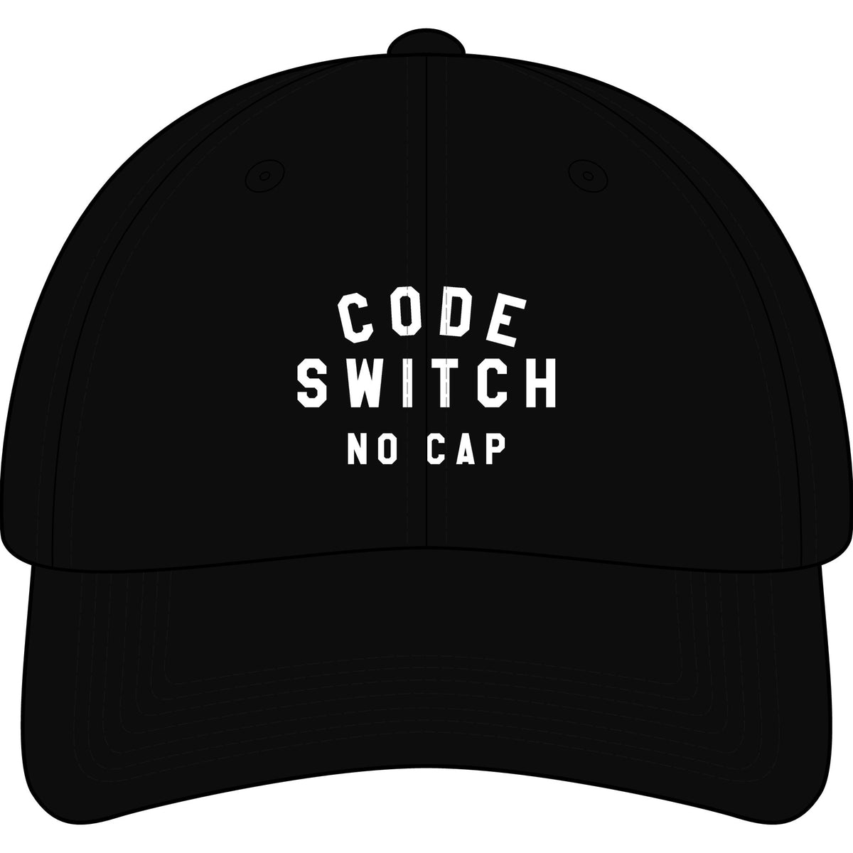 Code Switch No Cap, Corduroy Flat-Peak Cap, Black