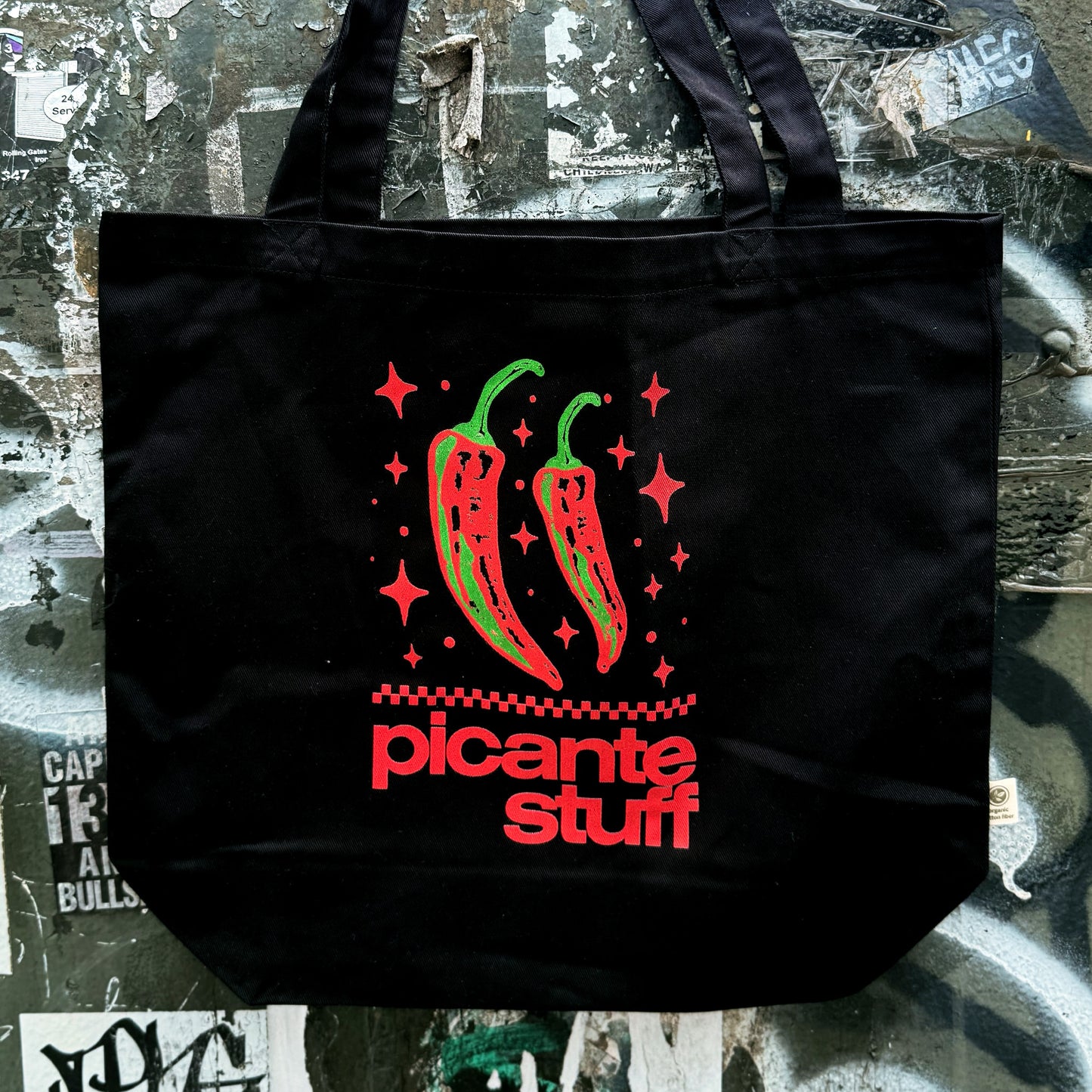 Picante Stuff - Black Chile Tote - Organic