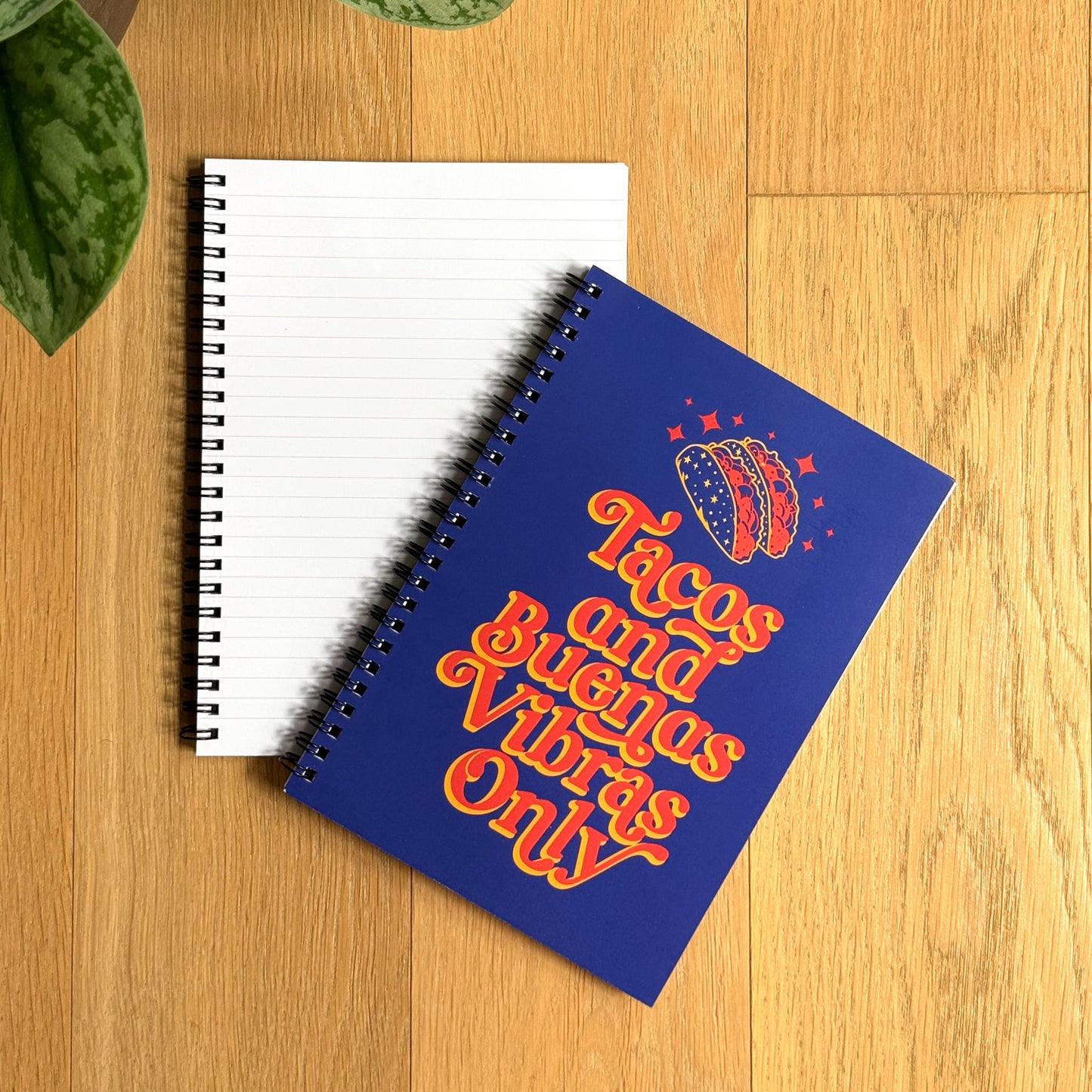 Tacos & Buenas Vibras Only Notebook - Retro Diner Edition