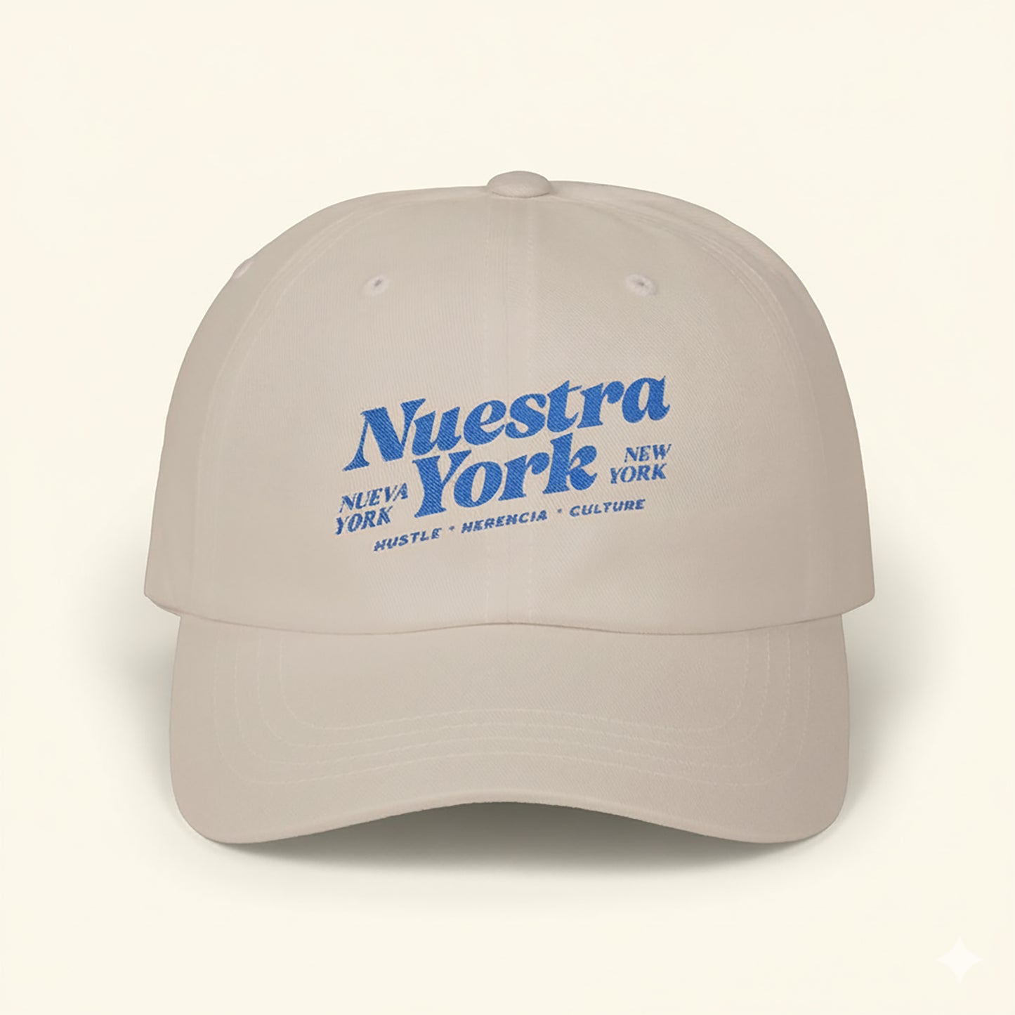 Nuestra York – Cultura Herencia Hustle - Stone Canvas Dad Cap