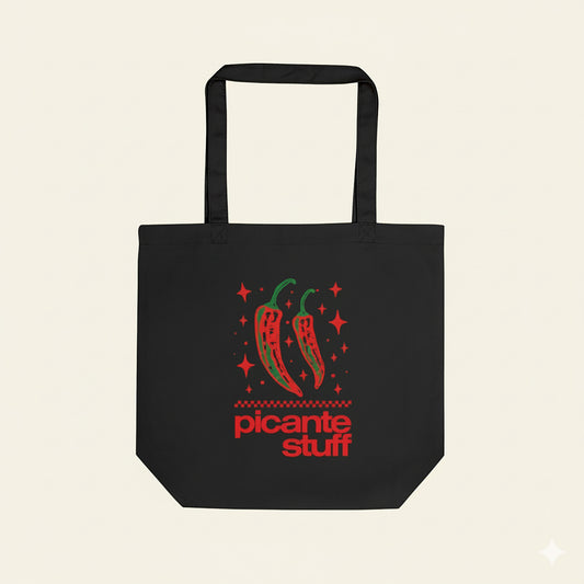Picante Stuff - Black Chile Tote - Organic