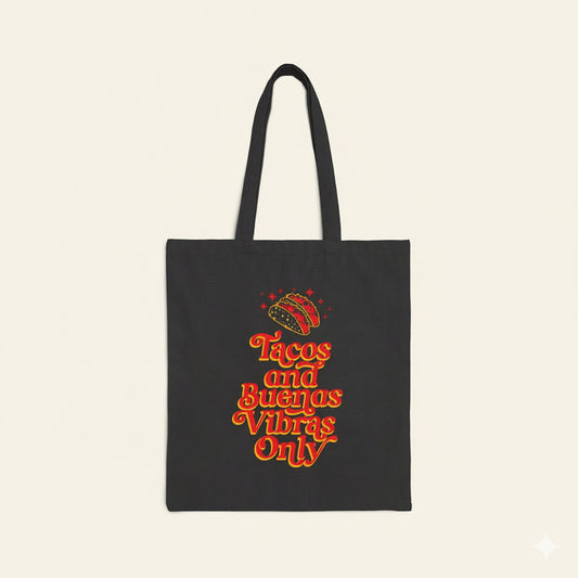 Tacos & Buenas Vibras Only - Retro Diner Tote