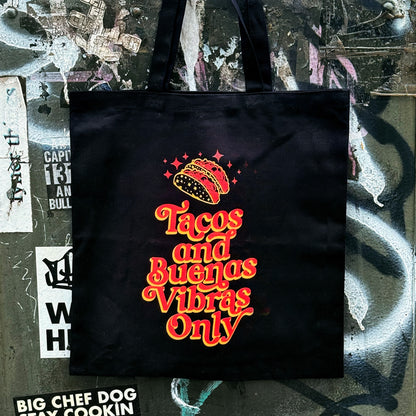 Tacos & Buenas Vibras Only - Retro Diner Tote