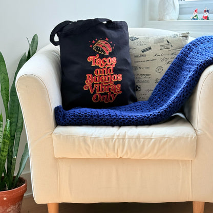 Tacos & Buenas Vibras Only - Retro Diner Tote
