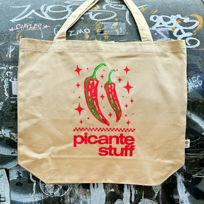 Picante Stuff - Natural Chile Market Tote - Organic