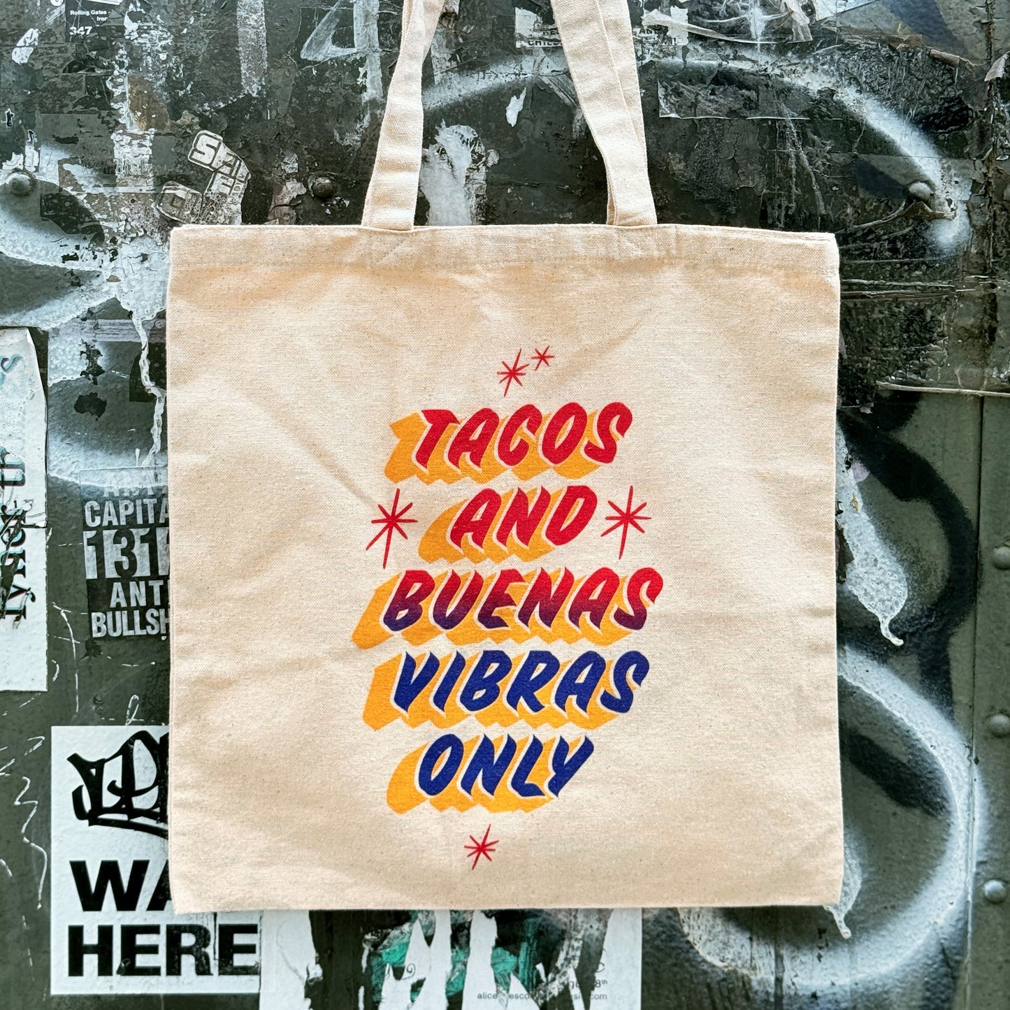 Tacos & Buenas Vibras Only - Taqueria Style Tote