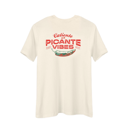 Caliente and Picante Vibes, Woman's Tee, Natural